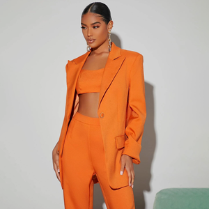 Fabricant professionnel Premium élégant magnifique magnifique simple poitrine femmes Blazers formel - Product Image 4