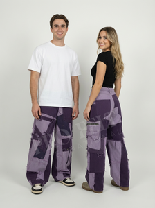 2026 Custom Latest Design Patchwork Cargo Jeans Wide Leg Streetwear <b>Denim</b> <b>Trousers</b> Casual Fashion Utility Oversized Jeans Pants - Product Image 6