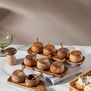 Récipient à épices, boîte à bijoux, porte-épices, décoration de la maison, récipient en bois, récipient à épices en bois - Product Image 1