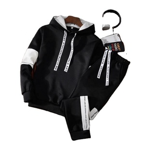 Ensembles de survêtements polaire unis à séchage rapide pour hommes, 2 pièces, style jogging, pour l'hiver 2026, vente en gros Bluk - Product Image 2