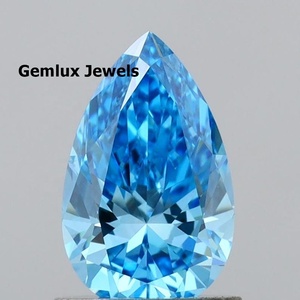 Diamante de Laboratorio de Corte Pera Azul Intenso de 6 Quilates, Certificado IGI, Claridad VS, Diamante Suelto de Laboratorio para Anillo - Product Image 1