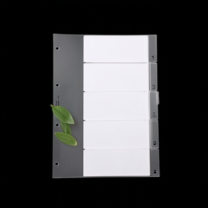 Durable DIN A4 Transparent Plastic File Dividers 1-5 Sheets <b>Blank</b> 5 Divider Sheets - Product Image 3