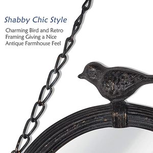 Latest Design Vintage Round <b>Metal</b> Framed Wall Mounted Mirror With Bird Iron <b>Metal</b> <b>frame</b> wall mirror - Product Image 5