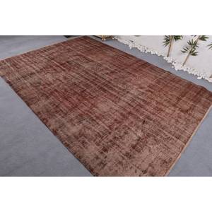 พรมตุรกีโบราณแบบทันสมัยขนาดใหญ่6.4x9.2ฟุตสีน้ำตาลปะต่อวัสดุขนสัตว์มีแผ่นยางรองสำหรับตกแต่งห้องโถงห้อง - Product Image 4