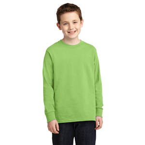 Camiseta de manga larga para niños Camiseta de manga larga con cuello redondo para niños Algodón suave 3-14 años - Product Image 1