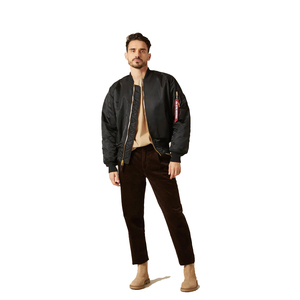 OEM Casual Reversible estilo poliéster hombres chaqueta de bombardero hecho a medida de invierno chaqueta de bombardero de gran tamaño para los hombres - Product Image 5
