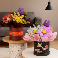 Kit de construction de bouquet de fleurs en métal, ensemble de construction de jardin de fleurs, jouets de construction pour projets STEM pour enfants, modèle métallique STEM à assembler, construire des fleurs
