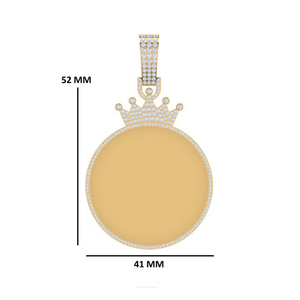 Gleaming Unique Premium Quality Moissanite <b>Memory</b> Pendant Charm 10K Gold Round Brilliant Cut VVS2 Premium Jewelry <b>Gift</b> for Women - Product Image 2