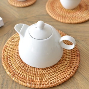 Ensemble de dessous-de-verre en bambou et rotin, fabriqué à la main au Vietnam, écologique, résistant à la chaleur, pour tasse, thé, café, cadeau de vacances, décoration de la maison - Product Image 6