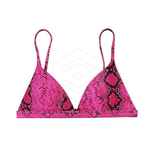 ¡OEM Factory 2024 nuevo diseñador respetuoso con el medio ambiente tela Bikini Set logotipo personalizado estampado patrón llano teñido Technics ropa de playa a la venta! - Product Image 2
