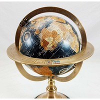Globe terrestre armillaire nautique vintage éducatif en laiton, fait main, rotatif, style Art Déco, décoratif pour bureau et maison Tanishka