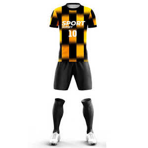 Ensemble de maillots de football personnalisables avec logo, séchage rapide, 100 % polyester, extensible dans les quatre sens, haute qualité, uniforme d'équipe de football personnalisé - Product Image 1