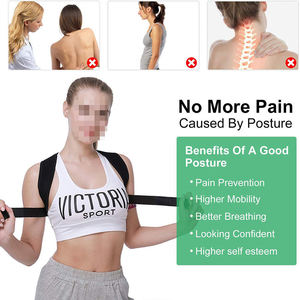 Corrector de postura ajustable para clavícula hombros, Material de neopreno para soporte de espalda - Product Image 5