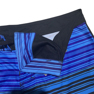 2026 Wholesale Custom Stripe Swim <b>Trunk</b> Stretch Board Shorts Beach Shorts Quick Dry Surf <b>Men's</b> Shorts - Product Image 4