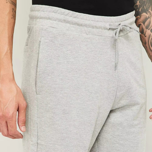 Pantalones cortos de algodón de secado rápido para hombre, pantalones cortos transpirables de cintura elástica para correr, cierre de cordón de lana con pantalones deportivos, bolsillos digitales sólidos - Product Image 2