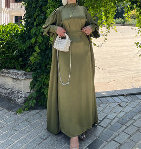 Abaya musulmane pour femmes de qualité supérieure en gros OEM, robe musulmane pour femmes, abaya ouverte de Dubaï, robe femme élégante et modeste - Product Image 5