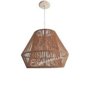 Modern Bamboo <b>Wicker</b> Lamp <b>Shade</b> Pendant <b>Light</b> Handmade Adjustable Hanging Bedroom Furniture for Bedroom Apartment Living Room - Product Image 2