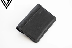 กระเป๋าสตางค์หนังวัวแบบพับสองทบแบบพรีเมี่ยมกระเป๋าสตางค์ใส่พาสปอร์ตทำด้วยมือใส่ได้ทุกเพศผ้าฝ้ายแบบบางเปิดได้ทนทานป้องกัน RFID ได้ทุกโอกาส - Product Image 3