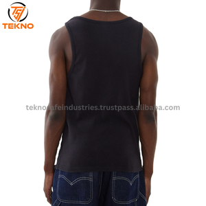 Camisetas sin mangas de algodón 100% de secado rápido Unisex, última moda negra para hombre, hecha en venta completa Pakistán, promoción en blanco, ropa a granel - Product Image 5