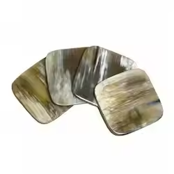 Posavasos de cuerno elegante cuadrado Natural café mesa de té posavasos de piedra estera elegante de alta calidad para uso doméstico por Artesanías de media luna - Product Image 5