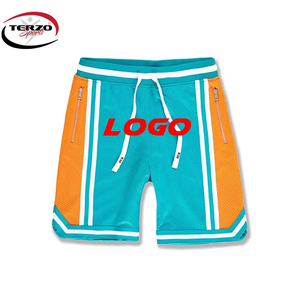Short de basketball personnalisé pour hommes, sports d'été, gym, maille écologique, mode décontractée avec imprimé solide - Product Image 4