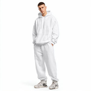 500 GSM Winter Fleece Tracksuit <b>Men's</b> Streetwear Pullover Hoodie <b>Jogger</b> Sets <b>Men</b> <b>Baggy</b> Outdoor Pullover Track Suits <b>Mens</b> - Product Image 5