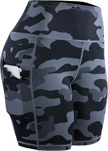 Pantalones cortos de gimnasio personalizados para mujer Pantalones cortos de yoga sin costuras para fitness y correr con patrón sólido para entrenamiento y Deportes - Product Image 4