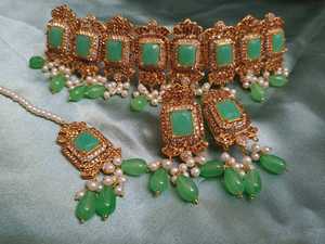 Dernier modèle de collier de mariée long Parure de bijoux pour mariage et fête Parure de bijoux de mariée en gros d'usine pour dames - Product Image 2
