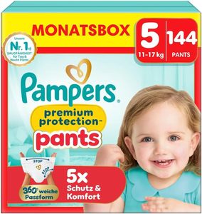 Pañales Pampers Talla 5 (12-17 kg) Baby-Dry, Junior con Bolsas de Protección, Caja Mensual, 160 Pañales - Product Image 4