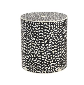 Decorative Bone Inlay Console <b>Stool</b> Luxury Handcrafted Furniture - Product Image 3