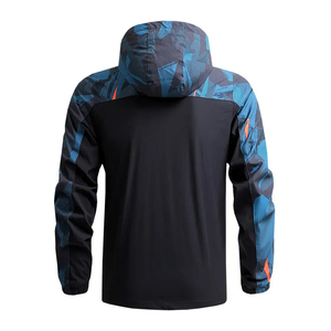 Chaqueta Cortavientos Impermeable de Lona Personalizada de Primera Calidad para Hombre, Transpirable, Estilo Urbano, Teñida, Reversible, Frente Alto, Venta al por Mayor - Product Image 3