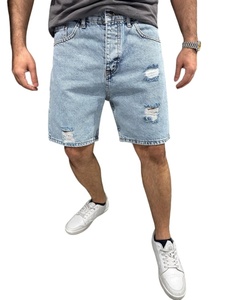 Shorts en jean vintage pour homme, coupe cargo, pour l'été, streetwear décontracté, jean court personnalisé - Product Image 3