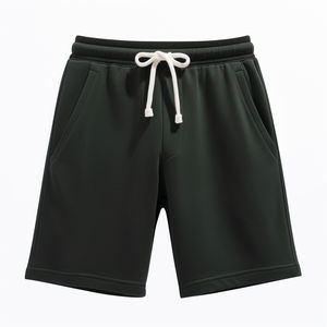 Pantalones cortos de gimnasio de algodón pesado para hombre de cintura media al por mayor pantalones de chándal de lana deportivos de secado rápido transpirables para correr High Street - Product Image 1