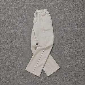 Pantalon de survêtement 100% coton molletonné léger et délavé avec logo personnalisé, tenue décontracté, pantalon pour hommes de couleur unie - Product Image 3