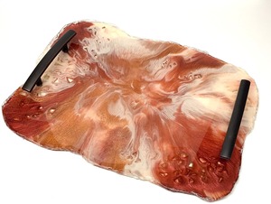 ถาดเรซิ่นแฮนด์เมดคุณภาพสูงหรูหราการออกแบบศิลปะการปรับแต่งลายดอกไม้สำหรับห้องครัวบ้านงานฝีมือระดับโลก impex - Product Image 4