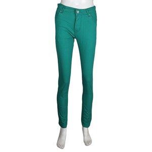 Pantalón de Algodón Ajustado para Mujer - Verde - Product Image 2