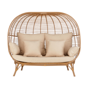 Tumbona de Mimbre y Ratán, Sofá de Jardín, Muebles de Exterior, Diseño Moderno y Minimalista, Muebles de Hotel para Jardín, Patio o Villa - Product Image 1