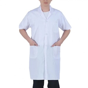 Bata de laboratorio blanca de manga larga para hombre y mujer, ropa de trabajo de laboratorio, cuello de solapa, blusa con botones para uniforme de enfermera y médico - Product Image 3