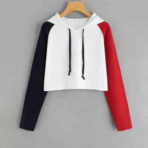 Nouveaux Sweats à Capuche Courts Personnalisés Grande Taille à Manches Longues Style Hip Hop pour Femmes, Streetwear OEM, Hauts Pulls à Capuche Courts Taille Haute - Product Image 3