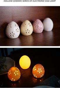 Easter Egg Figurine rosa uovo lampada a LED per feste bomboniere con foro di fiori <span class=keywords><strong>Design</strong></span> unico regalo di pasqua decorazione per la casa - Product Image 5