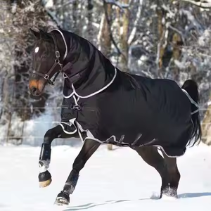Alfombras de caballos de carreras de invierno Tela de polialgodón duradera Relleno de plumas Impermeable para comodidad y protección - Product Image 4