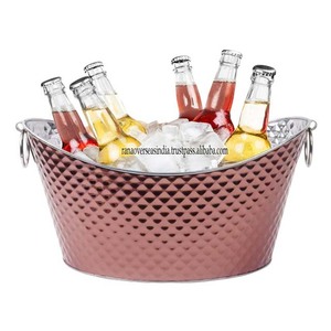 Tina de hielo de bebida de metal de calidad superior de alta venta con mango de cobre Uso terminado para fiestas a precio competitivo - Product Image 2