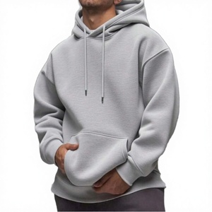 Sweat à capuche décontracté pour homme en ramie épaisse de haute qualité, avec poche kangourou, sans fermeture éclair, idéal pour l'hiver - Product Image 5