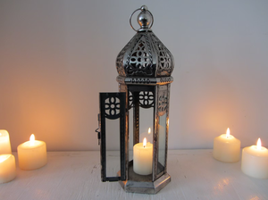 Hot Selling <b>Black</b> Metal Moroccan Candle <b>Lantern</b> Ramadan and Eid Decorative Metal <b>Lantern</b> in Cheap Price - Product Image 4
