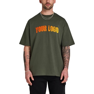 T-shirt Hip Hop Homme Personnalisé 2026 100% Coton, Impression Numérique du Logo, Coupe Ample, Couleur Unie, Respirant - Product Image 1