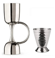 Meilleure qualité en acier inoxydable Jigger verre à liqueur cuisine Restaurant hôtel vin boire nouveau Design verre à liqueur