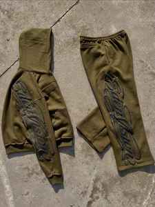 Sweat à capuche surdimensionné avec fermeture éclair, impression 3D en relief, lavage vintage de haute qualité personnalisé pour hommes, sweat à capuche Stone Work - Product Image 2