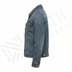 Veste en jean pour femmes sur mesure en gros, coton, hiver, unie, grande taille, tendance, décontractée, vêtements d'extérieur, couleur personnalisée - Product Image 3