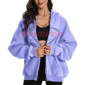 Sweat à capuche surdimensionné à manches longues de différentes couleurs avec fermeture éclair et poches Sweat à capuche design à prix raisonnable - Product Image 1