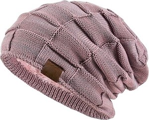 Gorro de Punto Acrílico con Pompones para Adultos y Niños, Gorro de Invierno Cálido con Bola de Pelo en la Parte Superior - Product Image 2